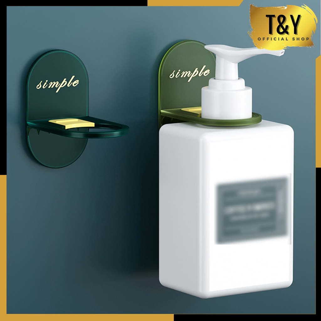 T&amp;Y Gantungan Tempel Wadah Botol Sabun Holder Tempel Kamar mandi Shampoo Dinding Tembok Kamar Mandi Holder Bottle Bathroom Dengan Kunci