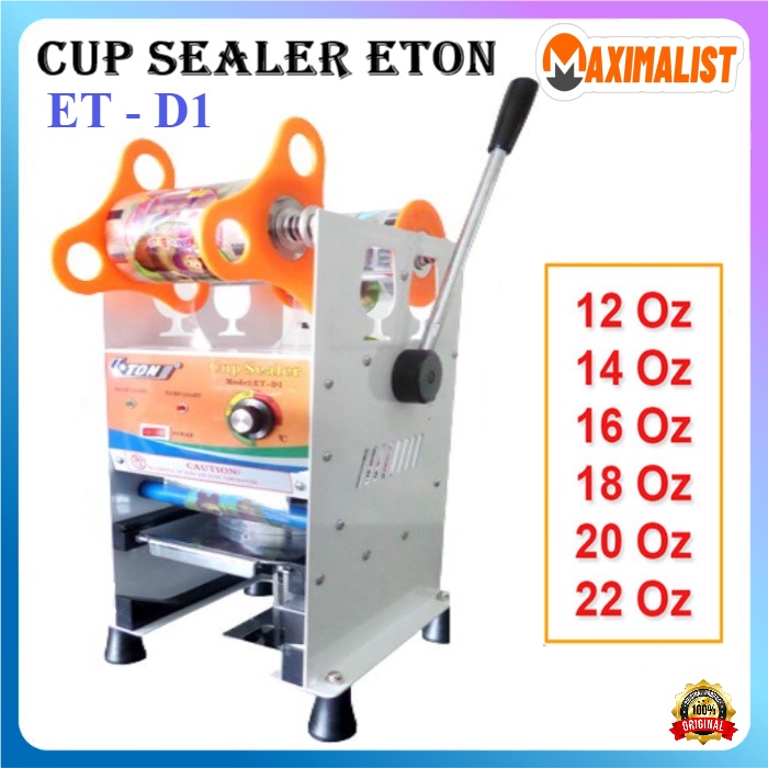ETON ET-D1 ETD1 Cup Sealer GELAS TINGGI 12 - 22oz Manual Mesin Press / Cup Sealer Mesin Press Gelas 