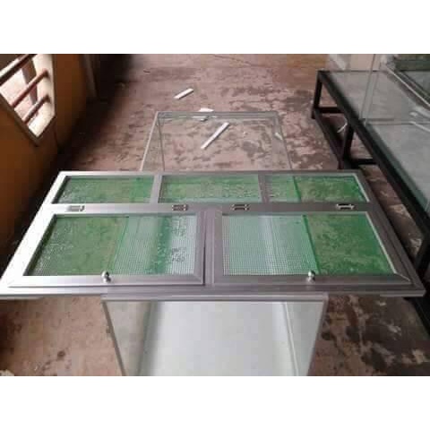 Kawat Mesh grill full plastik warna hijau