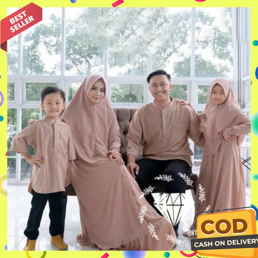 Gamis Couple Suami Istri 2023 Ibu Dan Anak Cewek Keluarga Long Tunik Maxi Dress Kondangan Korean Sty