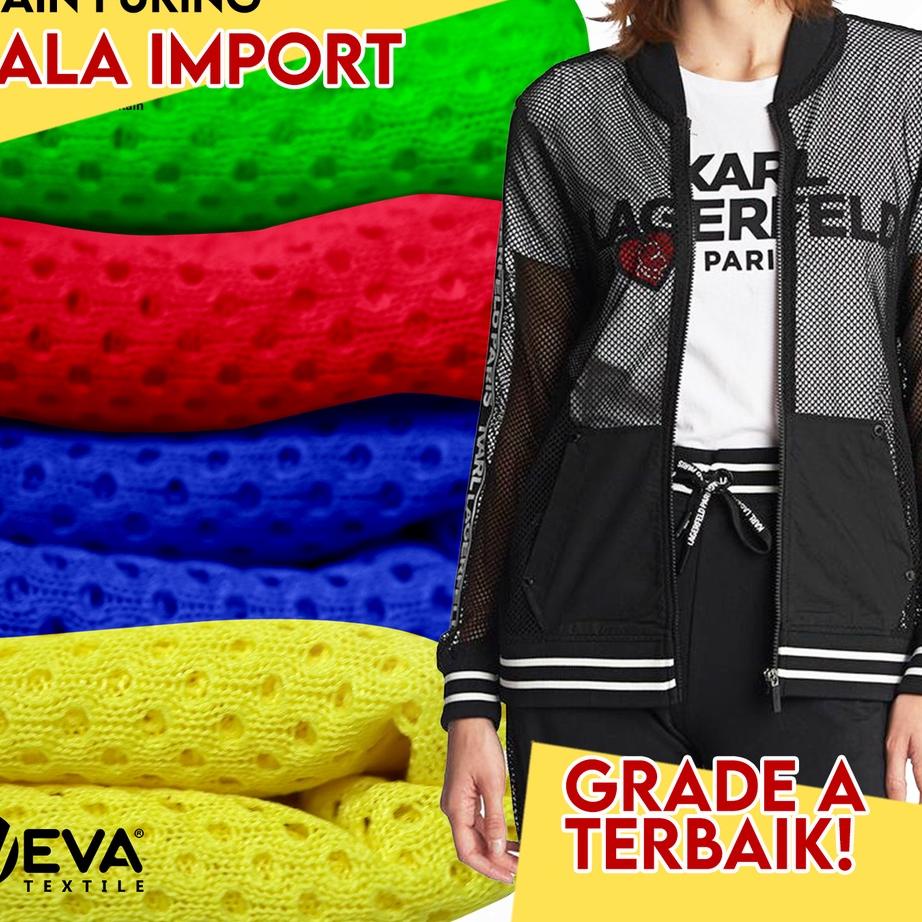 ✹ Bahan Kain Jala Kain Mesh Jaring Kiloan Furing Dalaman Jaket Murah ♝