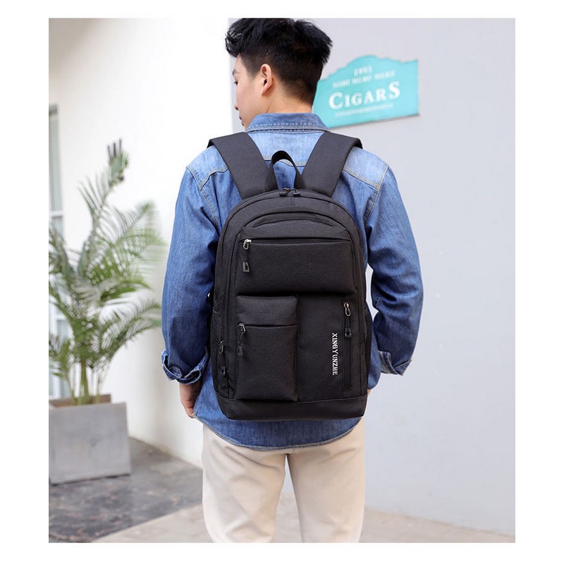 Rayhana - Backpack Laki-laki Dengan Banyak Ruang Tas Ransel Pria Tas Kuliah Kerja Sekolah Cool