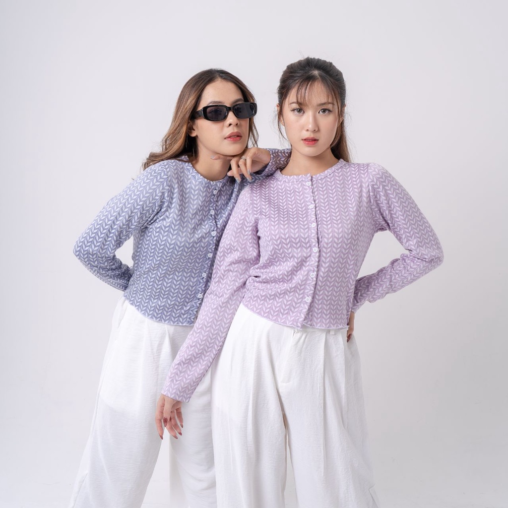 AIJO - Sweater Mocha - Atasan Kancing Wanita