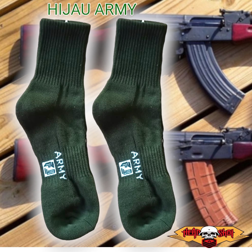 Kaos Kaki SPORT PENDEK TERY ARMY / Kaos Kaki OLAHRAGA Tebal Badminton