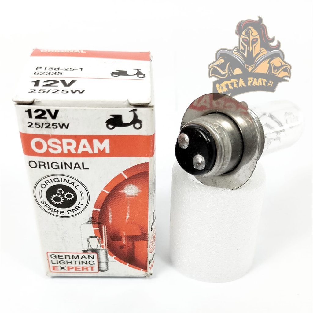 BOLAM DEPAN OSRAM KAKI 1 BUAT SEMUA MOTOR MATIC DAN BEBEK KUALITAS ASLI ORIGINAL OSRAM BEAT VARIO 110 125 150 SCOOPY SPACY SUPRA 125 SUPRA X SUPRA FIT BLADE REVO ABSOLUTE REVO LAMA GRAND LEGENDA ASTREA MIO KARISMA JUPITER Z