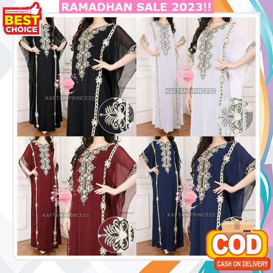 Kaftan Lebaran 2023 Erin Kaftan Gamis Kaftan Wanita Model 2023Terbaru Kaftan Bahan Crinkel Airflow M
