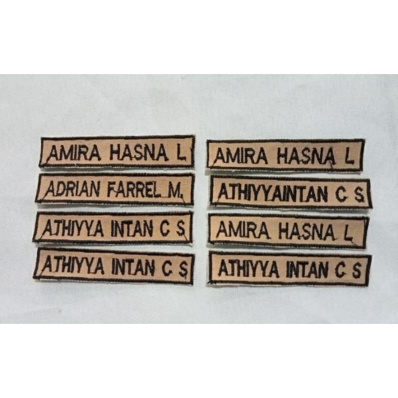 NAME TAG / PAPAN NAMA BORDIR / GUDEP / BENDERA / CUSTOM NAMA SENDIRI