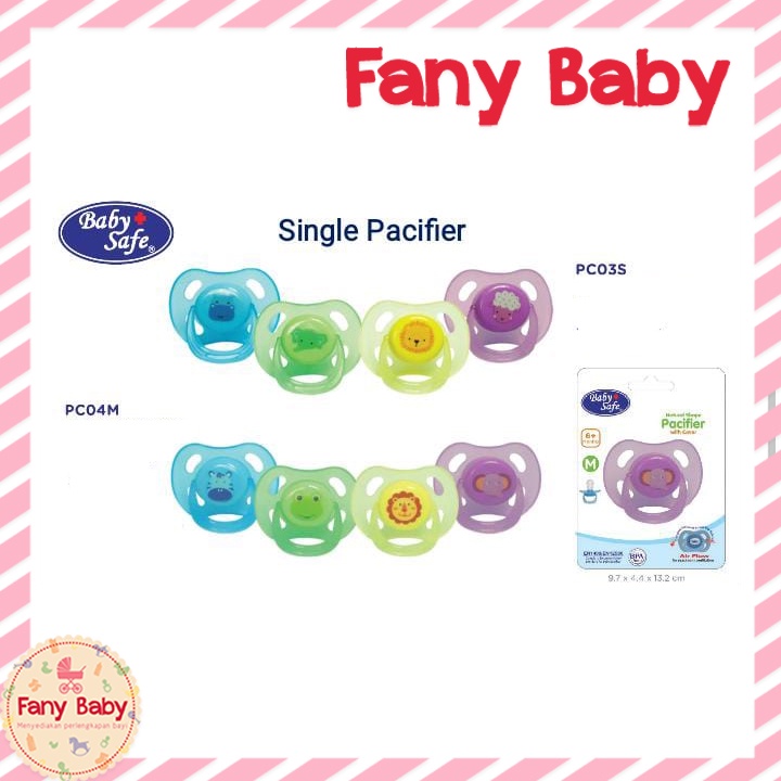 BABY SAFE NATURAL PACIFIER WITH COVER / PC03S &amp; PC04M