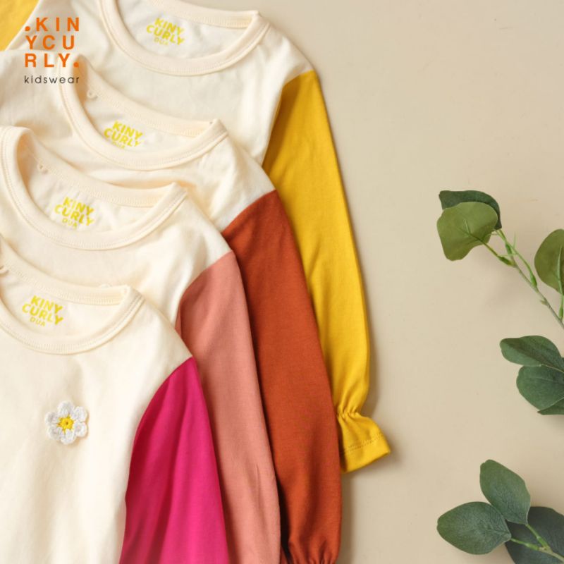 Tunik Anak Daisy Longsleve Kinycurly Original Kaos Lengan Panjang Super Premium
