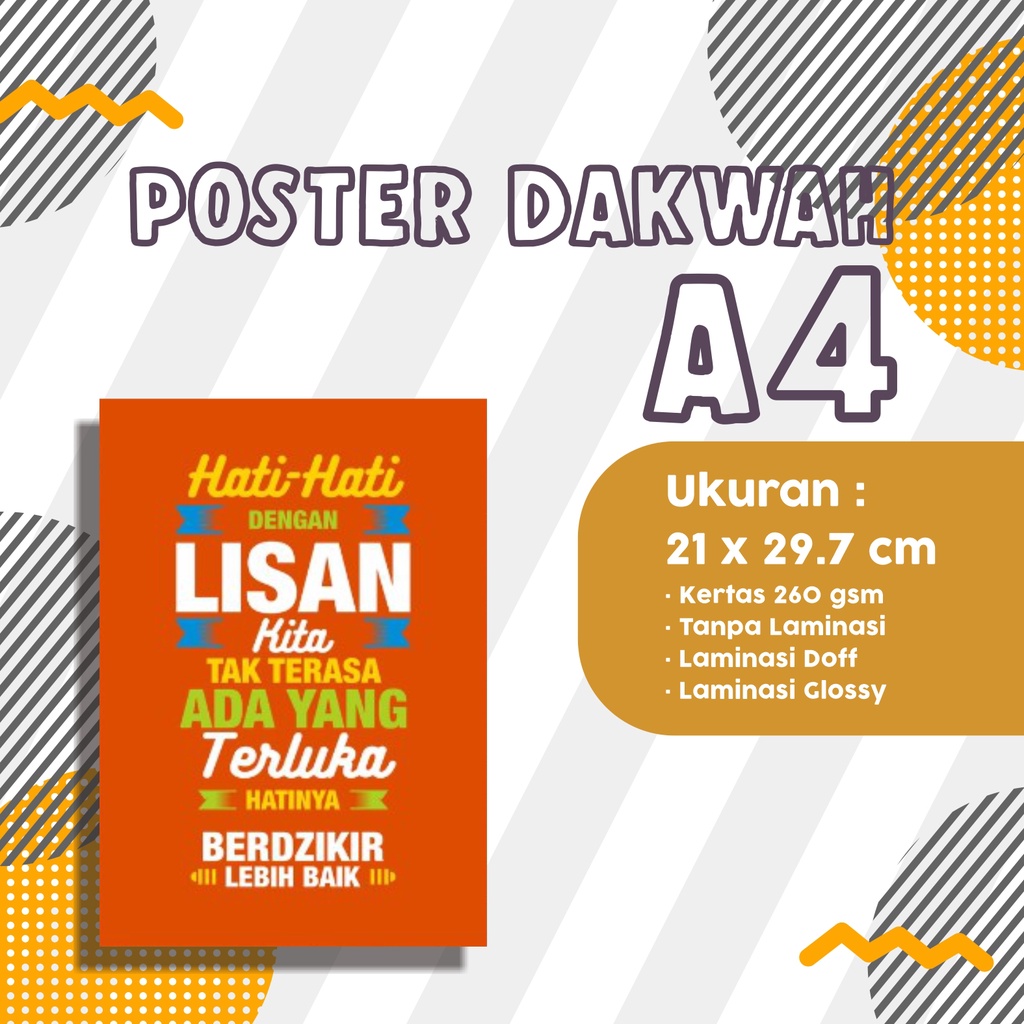 

POSTER DAKWAH A4 BAHAN AC 260 gram FULL COLOUR