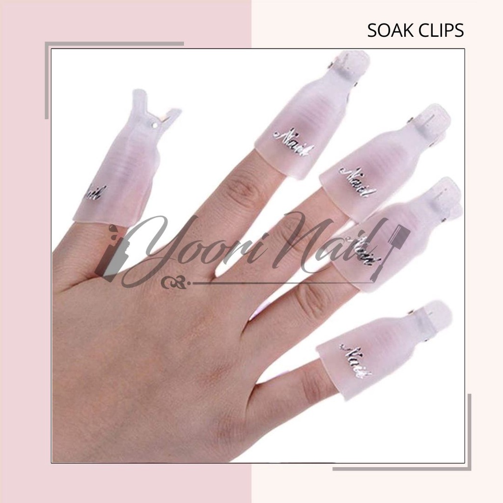 Soak off clips nail soakoff gel polish remover acrylic soak off jepit clip