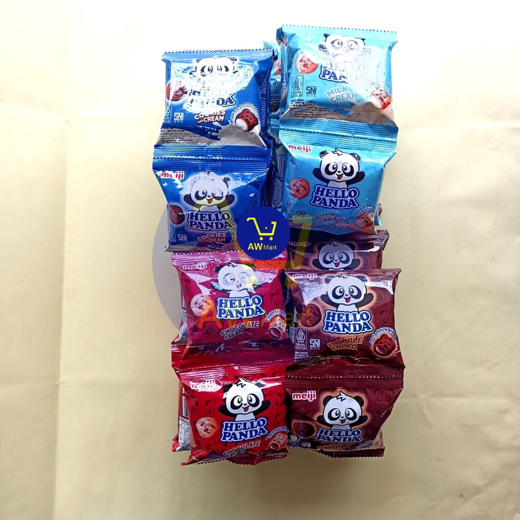 HELLO PANDA RENCENG ( 10 SACHET X 8GRA) - COKELAT, STRAWBERRY, COOKIES AND CREAM, DOUBLE CHOCO, MILK ALL VARIAN