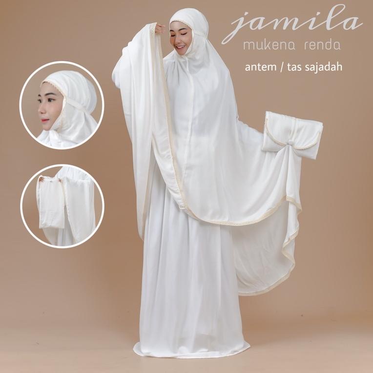 MURAH MERIAH Mukena rayon mukena dewasa jumbo putih polos renda tas sajadah jumbo mewah mukena premi