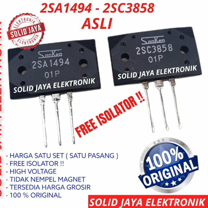 ✱ TR FINAL SANKEN 2SA1494 2SC3858 ASLI ORI TRANSISTOR 2SA 1495 2SC 3858 A1495 C3858 SANKEN ORI ASLI 