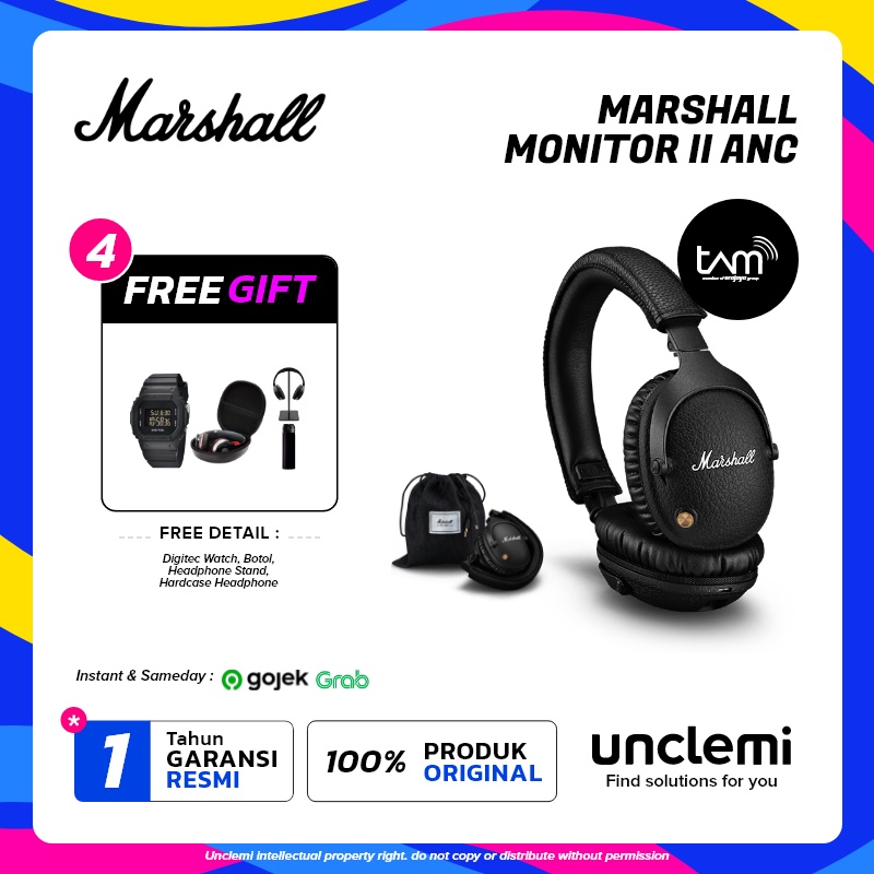 Marshall Monitor II ANC / Marshall Monitor 2 ANC Bluetooth Headphones Original