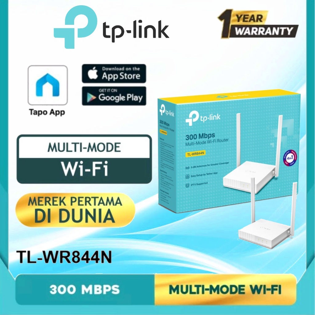Router Tp-Link TL-WR844N 300Mbps Multi-Mode Wifi Router / Acces point / Range Extender / Wisp Modes 