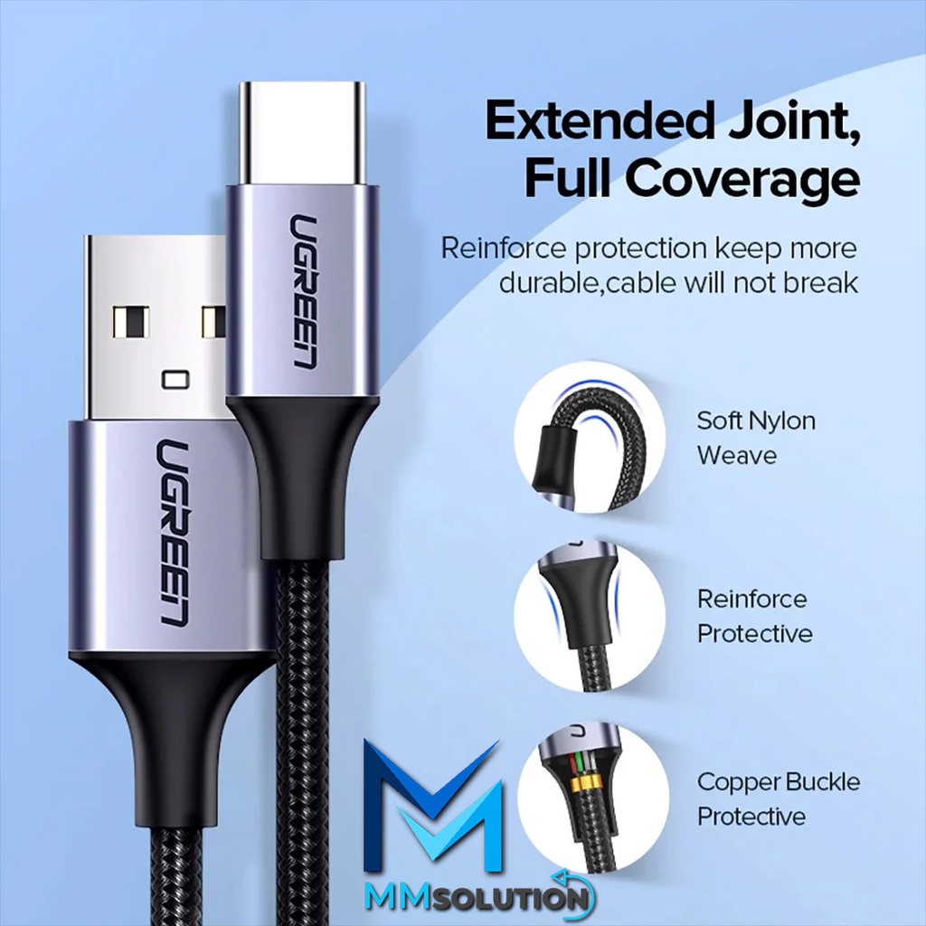 UGREEN Kabel Data USB to Type C Fast Charging Data Cable 3A