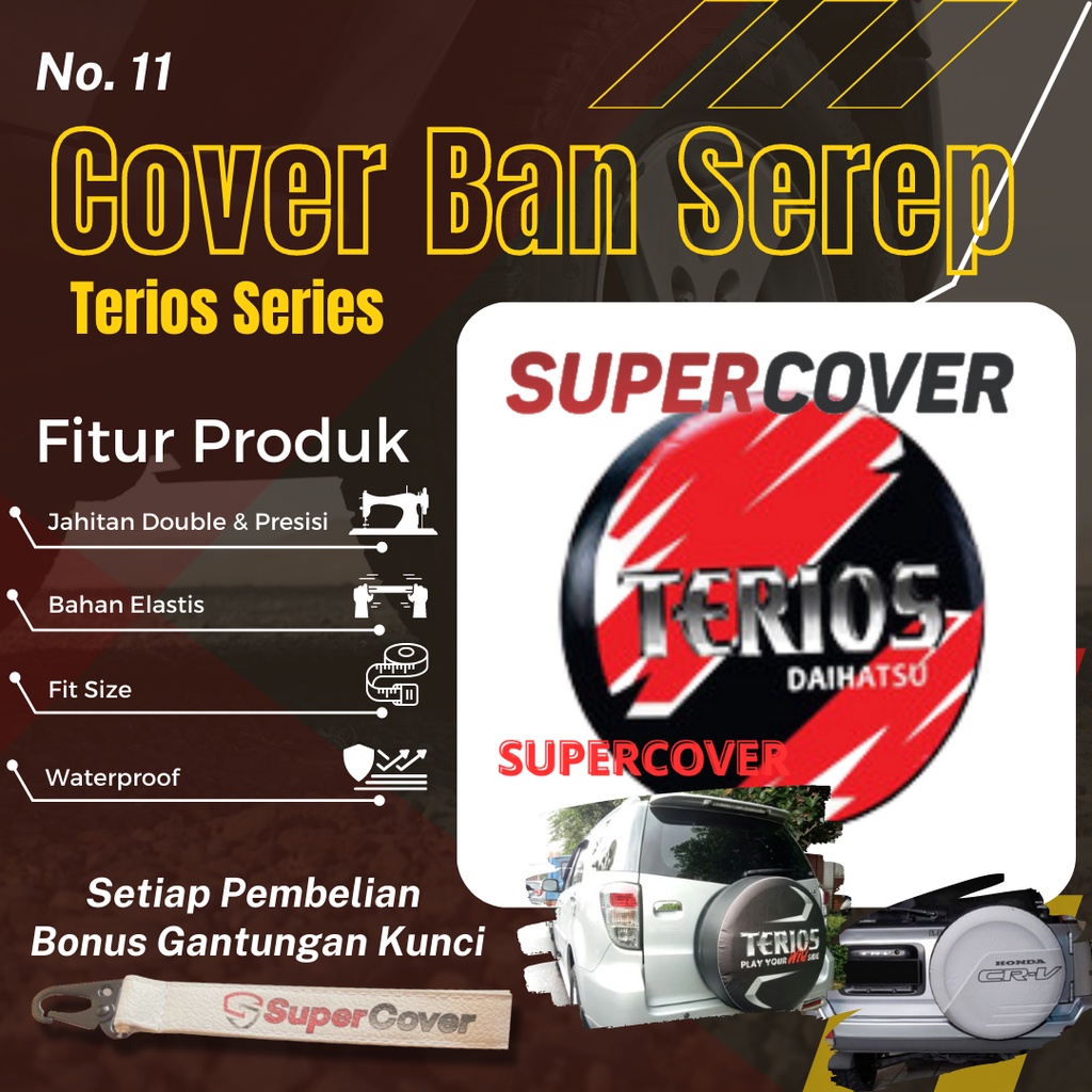 Sarung Ban Serep Daihatsu Terios Cover Ban Serep Kulit Sintetis Daihatsu Terios 11 Penutup Pelindung