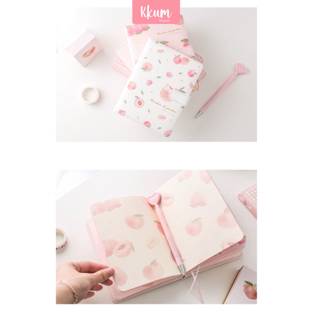 Notebook Peach A5&amp;A6/Buku Tulis/ Peach Cover Notebook/Buku motif lucu/Buku journal