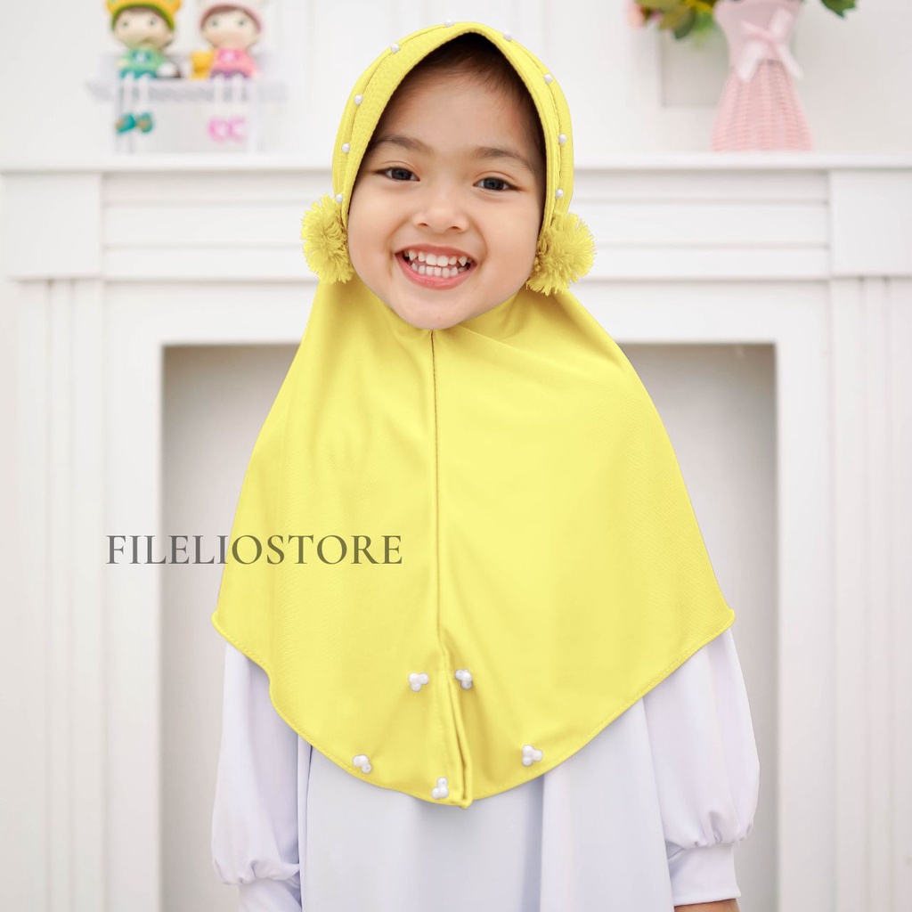 New Collection Hijab Anak TK - SD Maryam Mutiara Rempel Hijab anak Usia 4-7 Tahun Pakaian Muslim Anak Perempuan