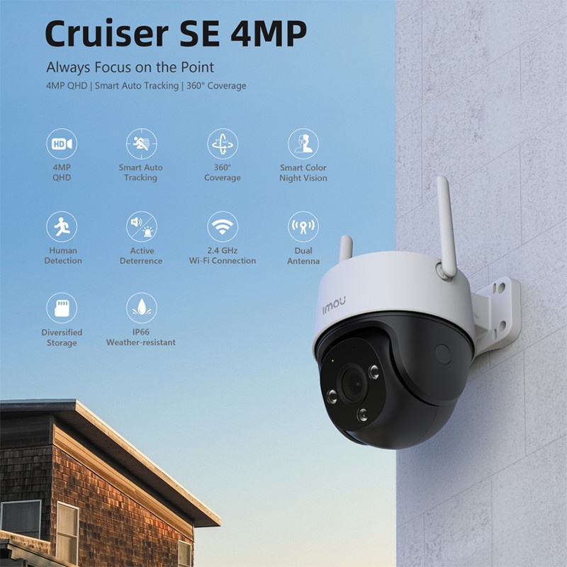 Imou Cruiser SE IP Camera CCTV 4MP Smart Tracking &amp; Full Color