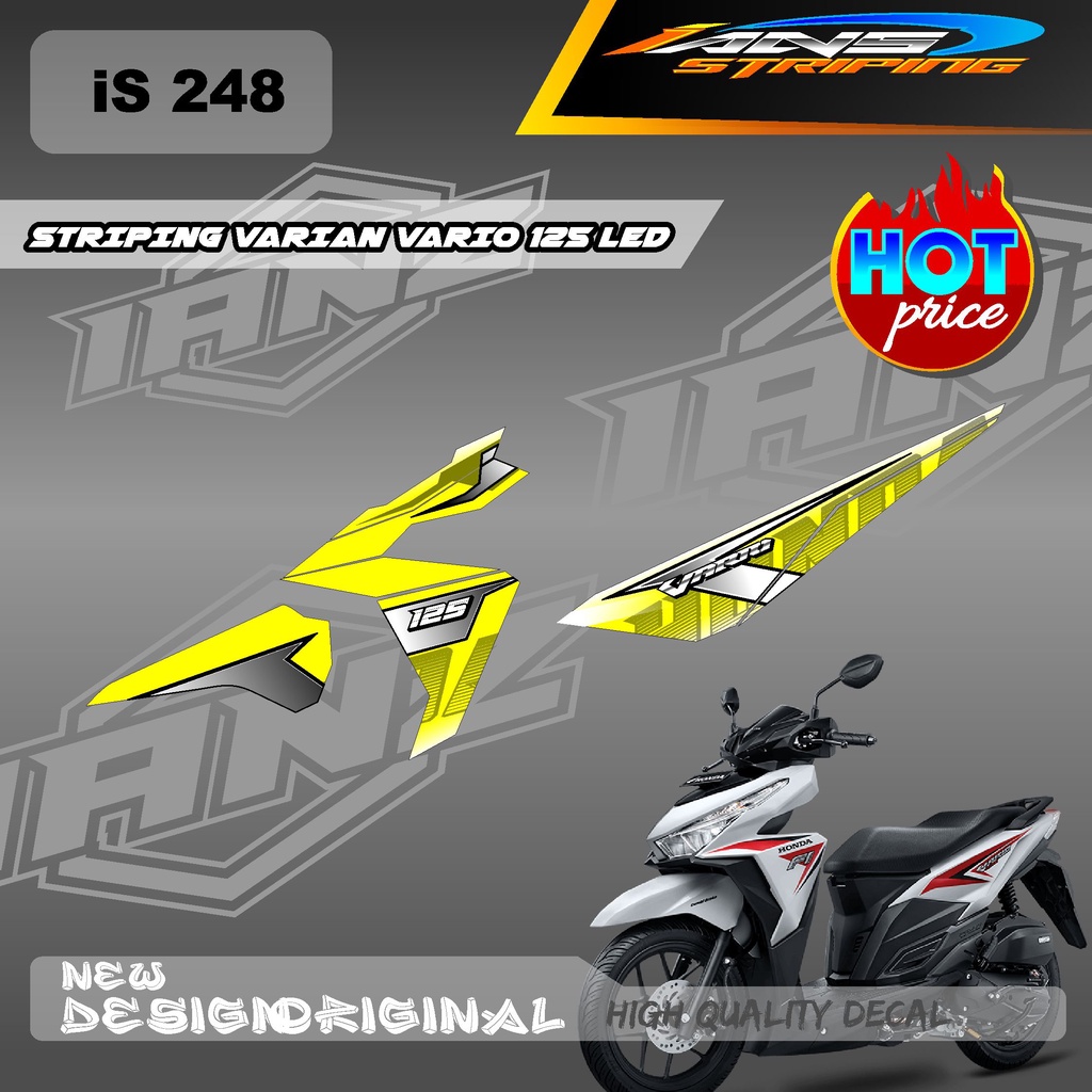 DECAL STRIPING DECAL VARIO 125 LED SIMPEL  / STIKER LIST HONDA VARIO 125 LED CUSTOM VARIAN  / DECAL KERETA VARIO SEMI FULL BODY  IS248