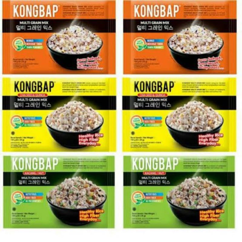 

TERMURAH! Kongbap Multigrain Mix Isi 6 x 15 gram - Nasi Diet Sehat