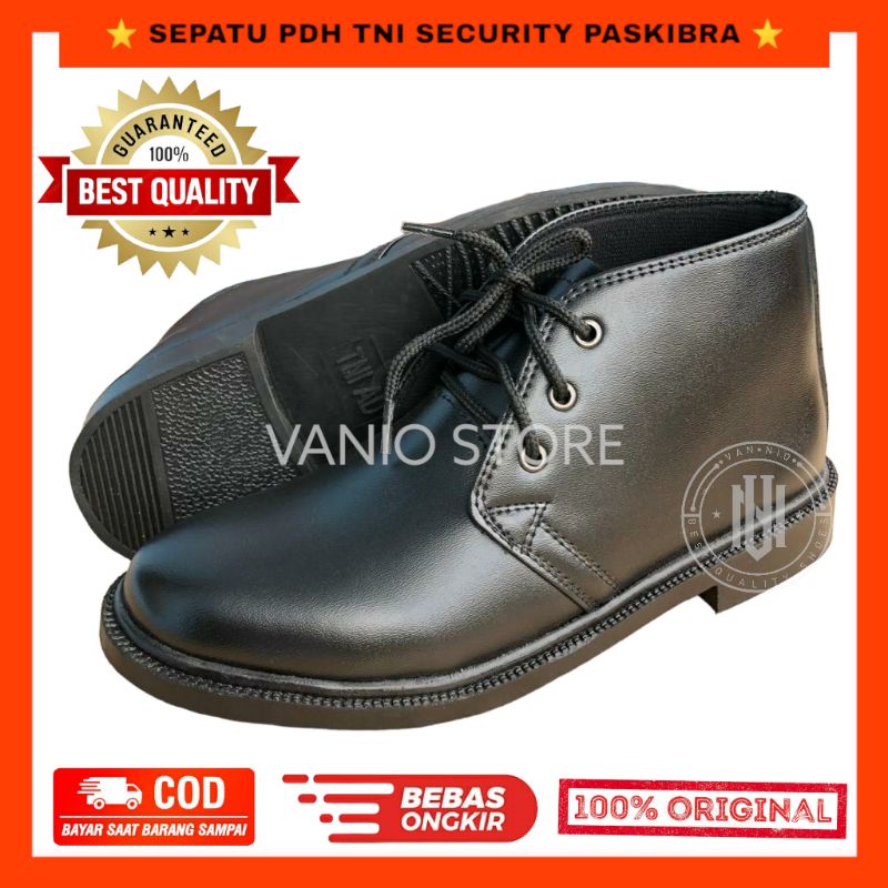 BERKUALITAS!!! SEPATU PDH TALI SEPATU PDH TNI SEPATU PDH SECURITY  SEPATU PDH PASKIBRA SEPATU DINAS BERKUALITAS HITAM DOFF