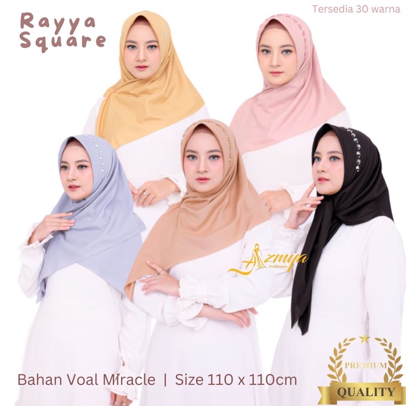 RAYYA SQUARE - HIJAB VOAL PAYET PESTA KONDANGAN - Azmya Hijab VOAL MIRACLE LASERCUT