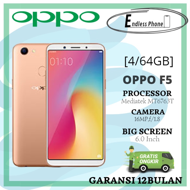 OPPO F5 4/64GB SECOND HAND TERPERCAYA BERGARANSI 1TAHUN