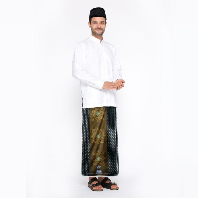 Sarung BHS Excellent Silver Motif E56 JSA Hitam Kuning