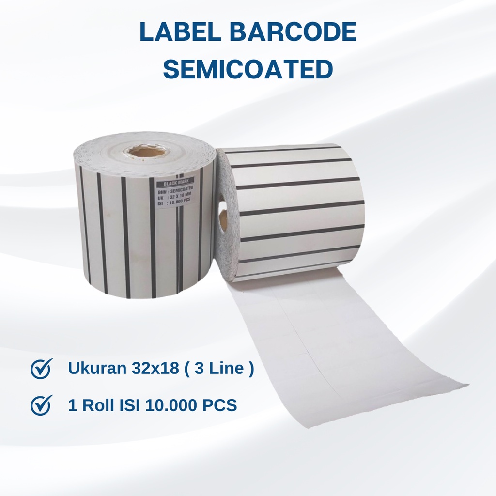 

Label barcode semicoated 32 x 18 ( 3 line )