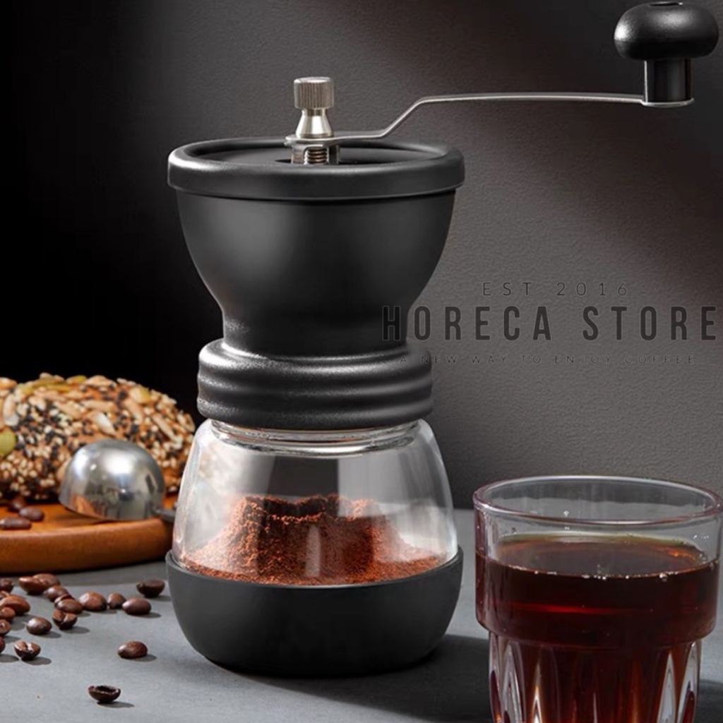 Coffee Glass Grinder / Grinder Kopi Kaca Manual / Gilingan Biji Kopi Portable / Coffee Grinder / Gil