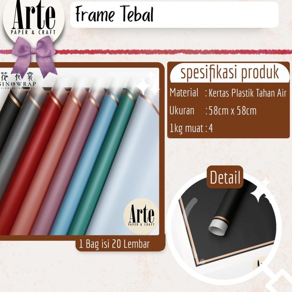 

Cuma hari ini 20 Lembar Cellophane Frame Bingkai Tebal Kertas Buket Korea Bunga Flower Wrapping Paper Kado Arte Grosir Jakarta P.HX-038B