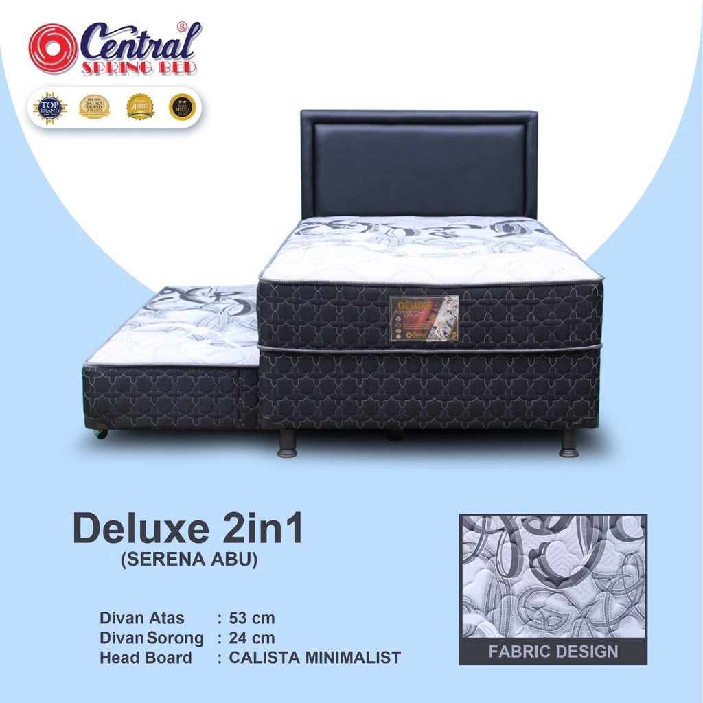 Central Springbed Deluxe 2 in 1 | Kasur Sorong Central Deluxe 2in1 Spring Bed