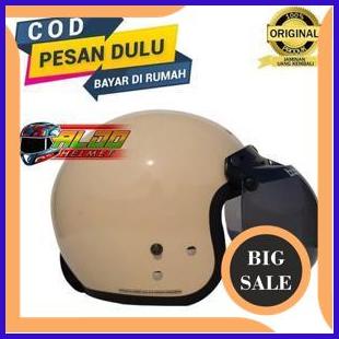 perkakas CARGLOSS RETRO KACA BOGO ORIGINAL CREAM HELM SNI TERMURAH 140ZZ3