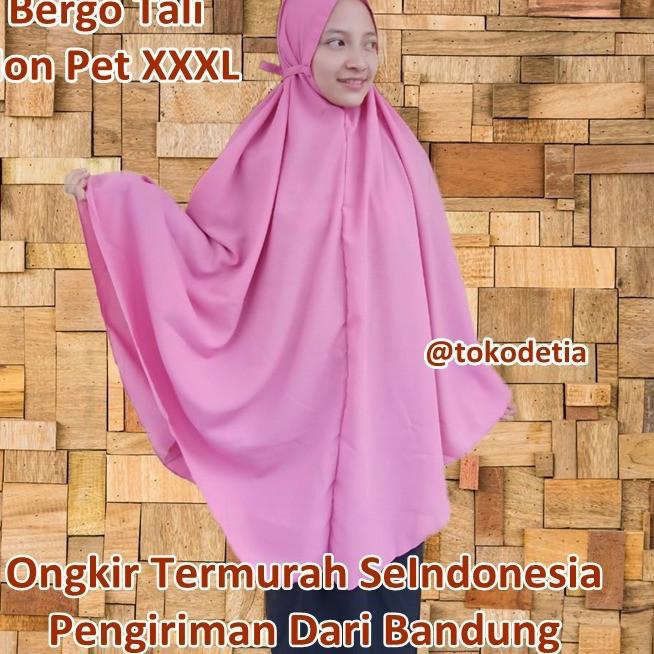PRODUCT TERLARIS T91 TERMURAH Jilbab Bergo Maryam Tali Non Pet Khimar Instan XXXL lebih panjang ↼