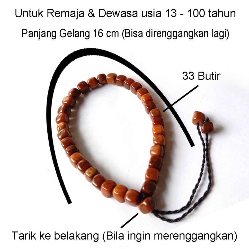 [✅COD] Gelang Tasbih Kayu Kesehatan 33 Butir Koka Kaokah Kokka Kaukah Kaoka Kokah Dadu Coklat Hitam Couple Pria Wanita Asli Original