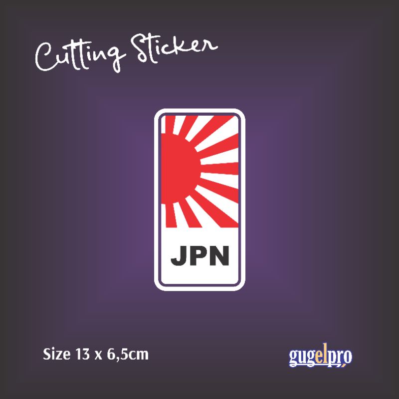 sticker jdm bendera jepang stiker plat nomor