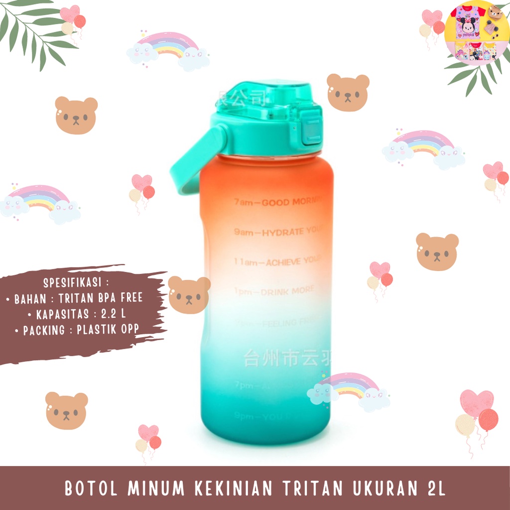 BOTOL MINUM KEKINIAN TRITAN UKURAN 2L