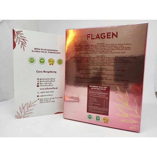 Flagen infinite life salmon ovary peptide kolagen ikan 12 sachet