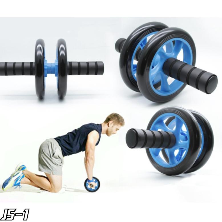 [ART. 427664] Set olahraga otot perut Abs roller Double wheel roller Alat gym JS1 skiping Alat Gym