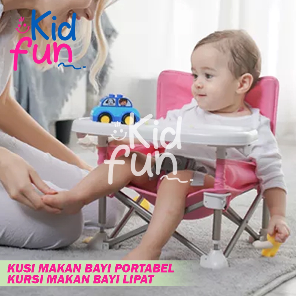 KidFun - Kursi Makan Bayi Tempat Makan bayi Portable Lipat 4 in 1 Baby Chair Booster Bisa Grab/Gojek