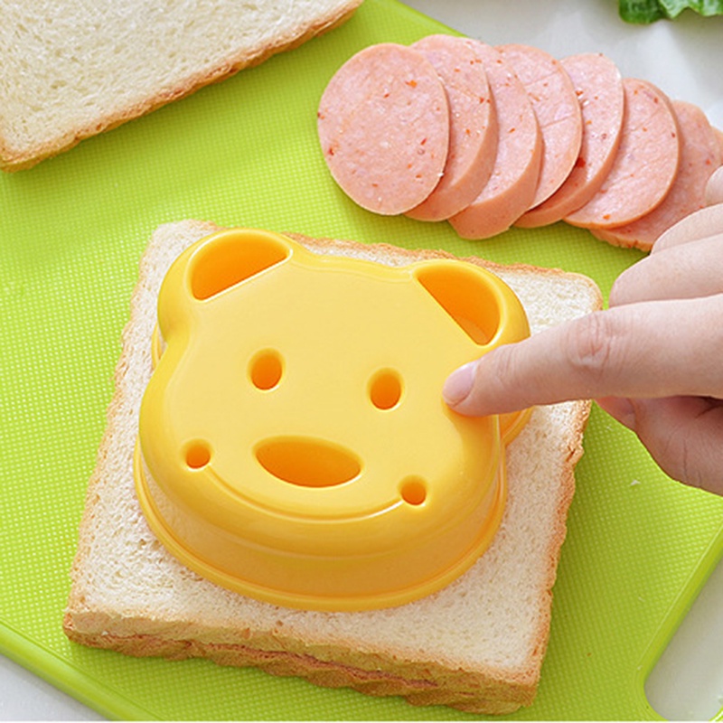 Mi.more Cetakan Pemotong Roti Sandwich Untuk Alat Dapur DIY Model Bear Kartun Beruang Pink Kucing