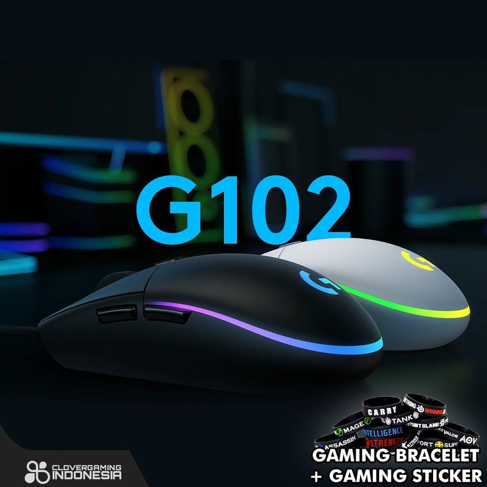 Logitech G102 Prodigy Gaming Mouse Black White