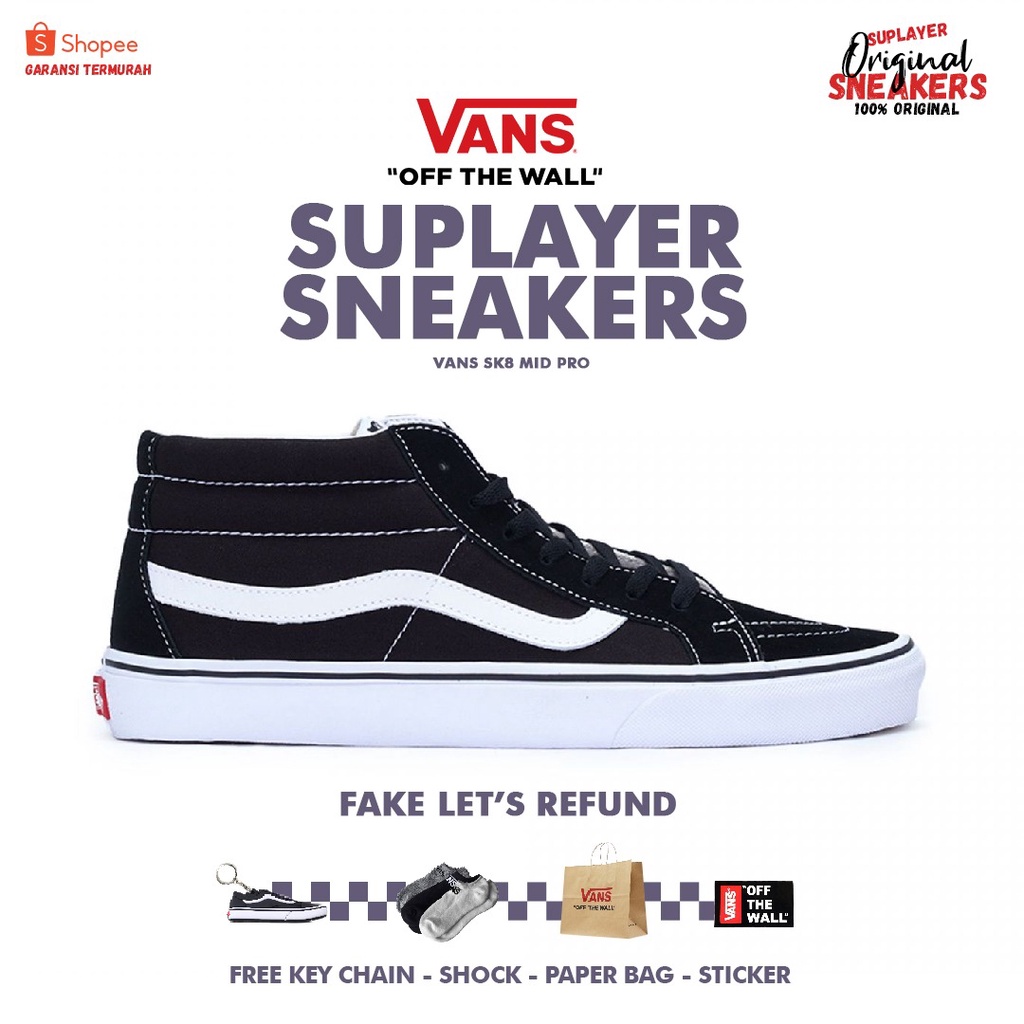 Vans SK8 Mid Pro Black White