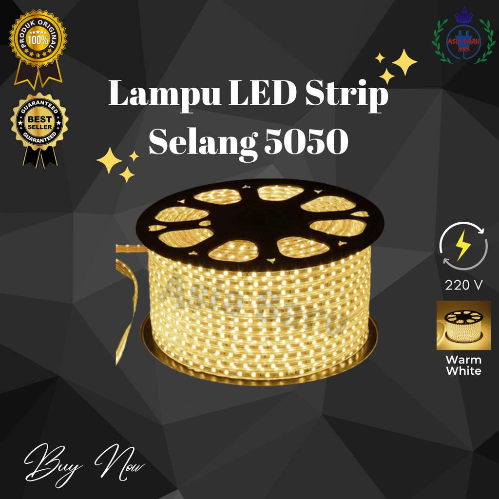 Lampu LED Strip Selang 5050 A - WARM WHITE