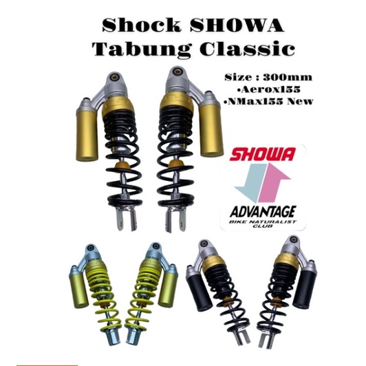 Shock Showa Classic Tabung Non Stell shockbreaker tabung atas 300mm nmax 155 new aerox 155