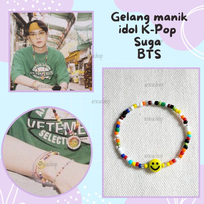 Gelang BTS Unicef Jungkook Seokjin Yoongi Jin Suga Bracelet Kpop Idol