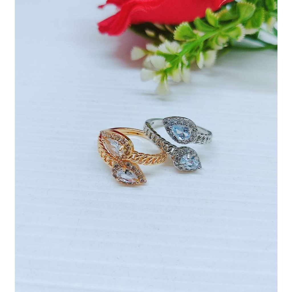 Cincin Xuping Permata Full Lapis Emas Perhiasan Fashion 3119/3120